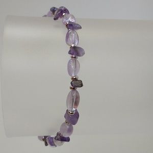 Women's genuine amethyst bracelet